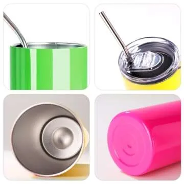 PYD Life Neon Sublimation Tumblers 20 oz 8 Pack