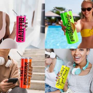 PYD Life Neon Sublimation Tumblers 20 oz 8 Pack