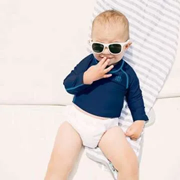 i Play. Baby Ultimate Reusable Snap Swim Diaper, New White, 6 Months