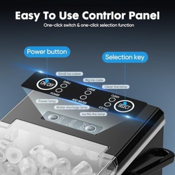 Sweetcrispy Portable Ice Maker - Quick, Self-Cleaning Ice Machine