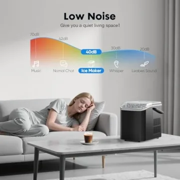 Sweetcrispy Portable Ice Maker - Quick, Self-Cleaning Ice Machine