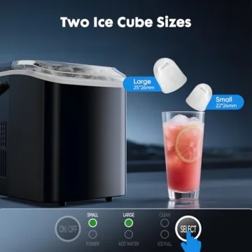 Sweetcrispy Portable Ice Maker - Quick, Self-Cleaning Ice Machine