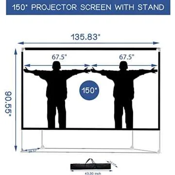 150 Inch Portable Outdoor Projector Screen for Any Event