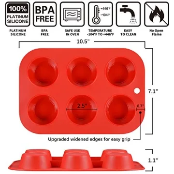 CAKETIME Silicone Muffin Pan Set for Healthy Baking
