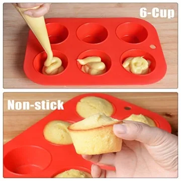 CAKETIME Silicone Muffin Pan Set for Healthy Baking
