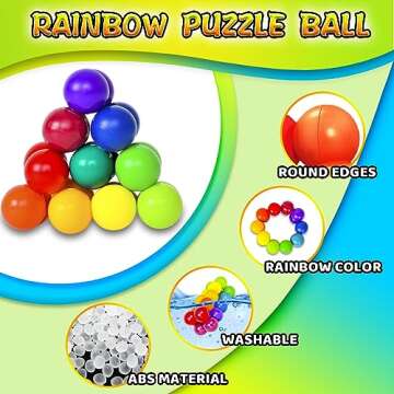 CHESLICR Autism Sensory Fidget Toys for Kids Toddler Adluts 2PCS, Autistic Travel Toys Puzzle Ball ADHD Small Quiet Cool Stress Toy Stocking Stuffer Gift for Boy Girl 3+ Year Old