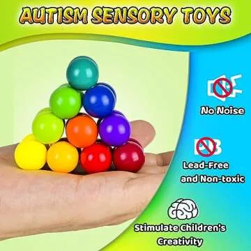 CHESLICR Autism Sensory Fidget Toys for Kids Toddler Adluts 2PCS, Autistic Travel Toys Puzzle Ball ADHD Small Quiet Cool Stress Toy Stocking Stuffer Gift for Boy Girl 3+ Year Old