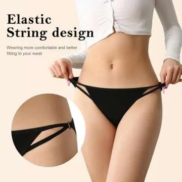 UMMISS Womens Bikini Underwear 10 Pack Sport High Cut Sexy Cheeky Panties Comfortable Breathable Low...