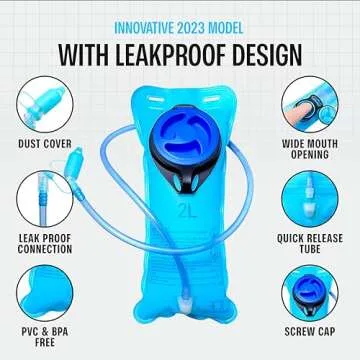 SOJOURNER Rave Hydration Pack Backpack - 2L Water Bladder Included for Festivals, Raves, Hiking, Biking, Climbing, Running and More (Medium) (Laser Holographic - Purple)