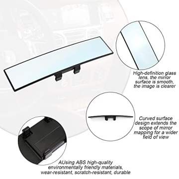 8sanlione Panoramic Rearview Mirror for Driving Safety and Style
