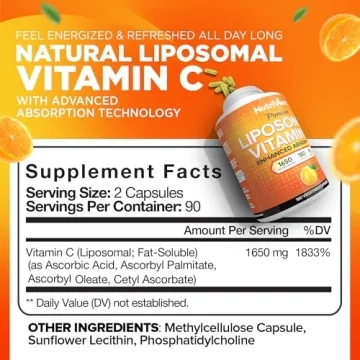 Nutrivein Liposomal Vitamin C 1650mg for High Absorption