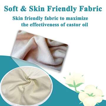 2PCS Castor Oil Breast Pack Wrap -Reusable Organic Castor Oil Compress Pads Less Mess for Fibrocystic Breasts(D/E/F)