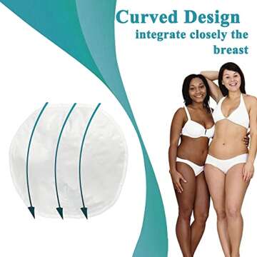 2PCS Castor Oil Breast Pack Wrap -Reusable Organic Castor Oil Compress Pads Less Mess for Fibrocystic Breasts(D/E/F)