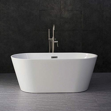 WOODBRIDGE 59" Acrylic Freestanding Bathtub: Luxury Soaking Experience