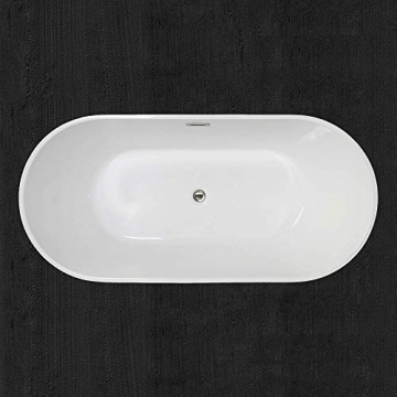 WOODBRIDGE 59" Acrylic Freestanding Bathtub - Luxury Comfort Solutions