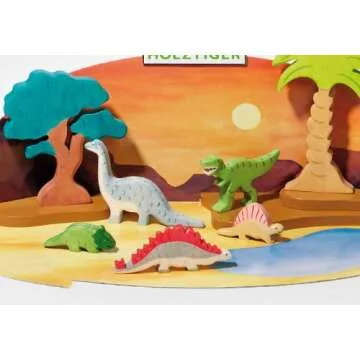 Holztiger Brontosaurus Toy Figure - Creative Wooden Dinosaur for Play and Display