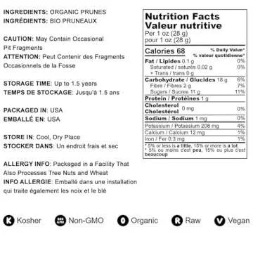 Organic Pitted Prunes - Delicious & Nutrient-Rich Dried Plums