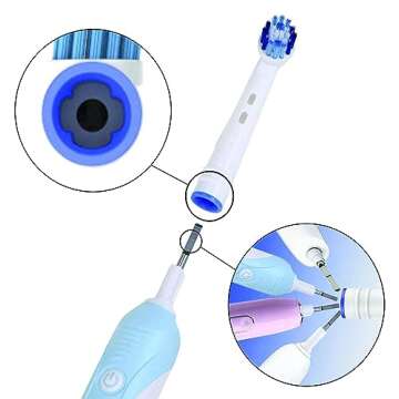 Replacement Brush Heads Compatible with OralB Braun- Pack of 8 Professional Electric Toothbrush Heads- Precision Refills for Oral-b 7000, Clean, Oral B Pro 1000, 9600, 500, 3000, 8000, Vitality Plus!