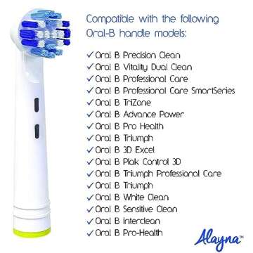 Replacement Brush Heads Compatible with OralB Braun- Pack of 8 Professional Electric Toothbrush Heads- Precision Refills for Oral-b 7000, Clean, Oral B Pro 1000, 9600, 500, 3000, 8000, Vitality Plus!