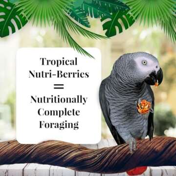 LAFEBER'S Tropical Fruit Nutri-Berries Pet Bird Food, Made with Non-GMO and Human-Grade Ingredients,...