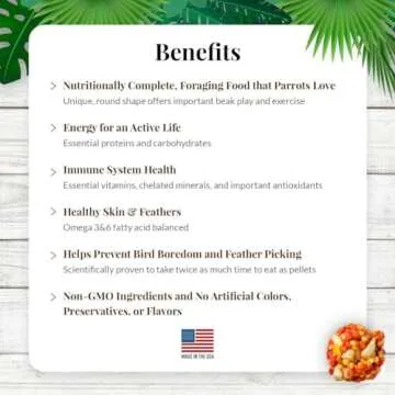 LAFEBER'S Tropical Fruit Nutri-Berries Pet Bird Food, Made with Non-GMO and Human-Grade Ingredients, for Parrots, 3 lb