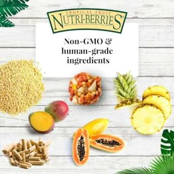 LAFEBER'S Tropical Fruit Nutri-Berries Pet Bird Food, Made with Non-GMO and Human-Grade Ingredients, for Parrots, 3 lb