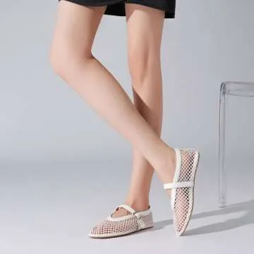 Comfortable Mesh Ballet Flats for Women - Kitulandy Shoes