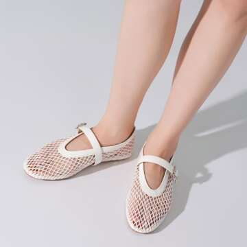 Comfortable Mesh Ballet Flats for Women - Kitulandy Shoes