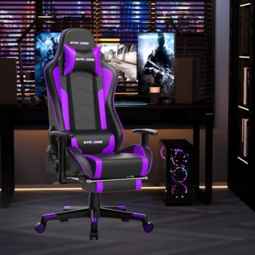 GTRACING Gaming Chair Bluetooth Speakers Ergonomic Purple