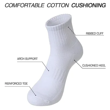 Comfortable Cushioned Quarter Socks for Athletes and Casual Wear
