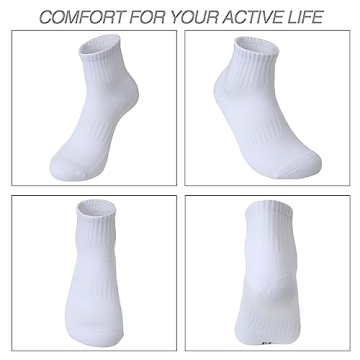 Comfortable Cushioned Quarter Socks for Athletes and Casual Wear