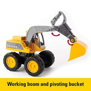 John Deere Sandbox Big Scoop Excavator Toy with Tilting Dump Bed - Construction Toys - Frustration F...