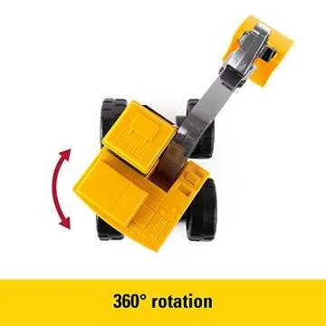 John Deere Sandbox Big Scoop Excavator Toy with Tilting Dump Bed - Construction Toys - Frustration Free Packaging FFP - 15 Inch