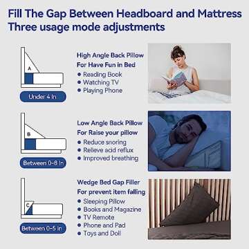 Comfortable Bed Wedge Pillow for King Size Beds