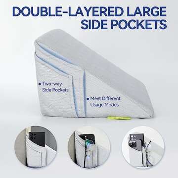 Comfortable Bed Wedge Pillow for King Size Beds