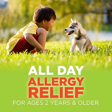 Amazon Basic Care Children’s 24 Hour Allergy Relief, Cetirizine Hydrochloride Oral Solution 1 mg/mL, Grape Flavor, Dye Free, 8 fl oz (Pack of 1)