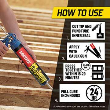 12 Pack of 10 oz OSI 1390595 OSI-PL Premium 3X Multi-Purpose Polyurethane Construction Adhesive