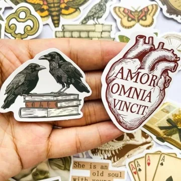50 Pcs Dark Academia Stickers | Gothic Aesthetic Vinyl Decals