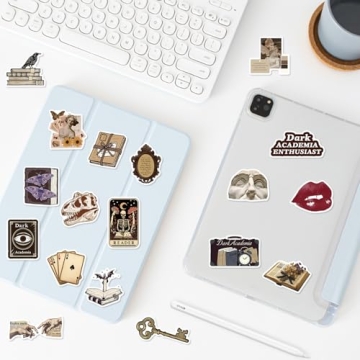 50 Pcs Dark Academia Stickers | Gothic Aesthetic Vinyl Decals