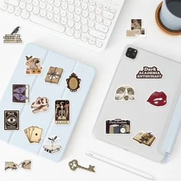 50 Pcs Dark Academia Stickers | Gothic Aesthetic Vinyl Decals
