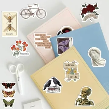 50 Pcs Dark Academia Stickers | Gothic Aesthetic Vinyl Decals