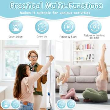 Visual Timer, 99 Minute Digital Timer Kitchen Timer Desk Timer for Office Supplies Home Timer Productivity Timer Management Tool Countdown Count Up Timer, White