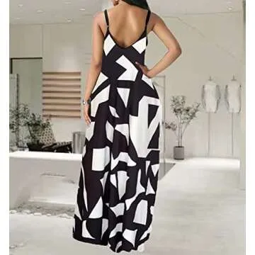 yilisaxi Plus Size Casual Beach Sundress with Pockets