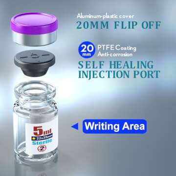 Sterile Empty Vials with Self Healing Port | Ks-Tek