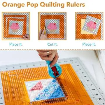 Kimberbell Orange Pop Quilting Rulers Set for Precise Cutting