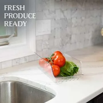 Oizeir Clear Soda Can Organizer - Space-Saving Storage Bin