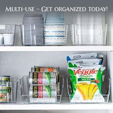 Oizeir Clear Soda Can Organizer - Space-Saving Storage Bin