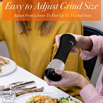 Adjustable Salt and Pepper Grinder Set by Home Ec