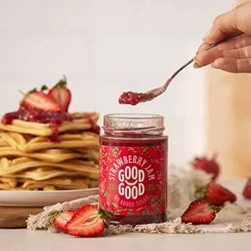 Good Good Assorted Jam Collection - Concord, Strawberry and Raspberry Jams - No Added Sugar - Keto Friendly - 3 Pack - Low Carb, Low-Calorie - Vegan - Breakfast Options - 330g Jars