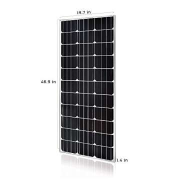 Renogy 100W Monocrystalline Solar Panel - Slim Design Best for Off-Grid
